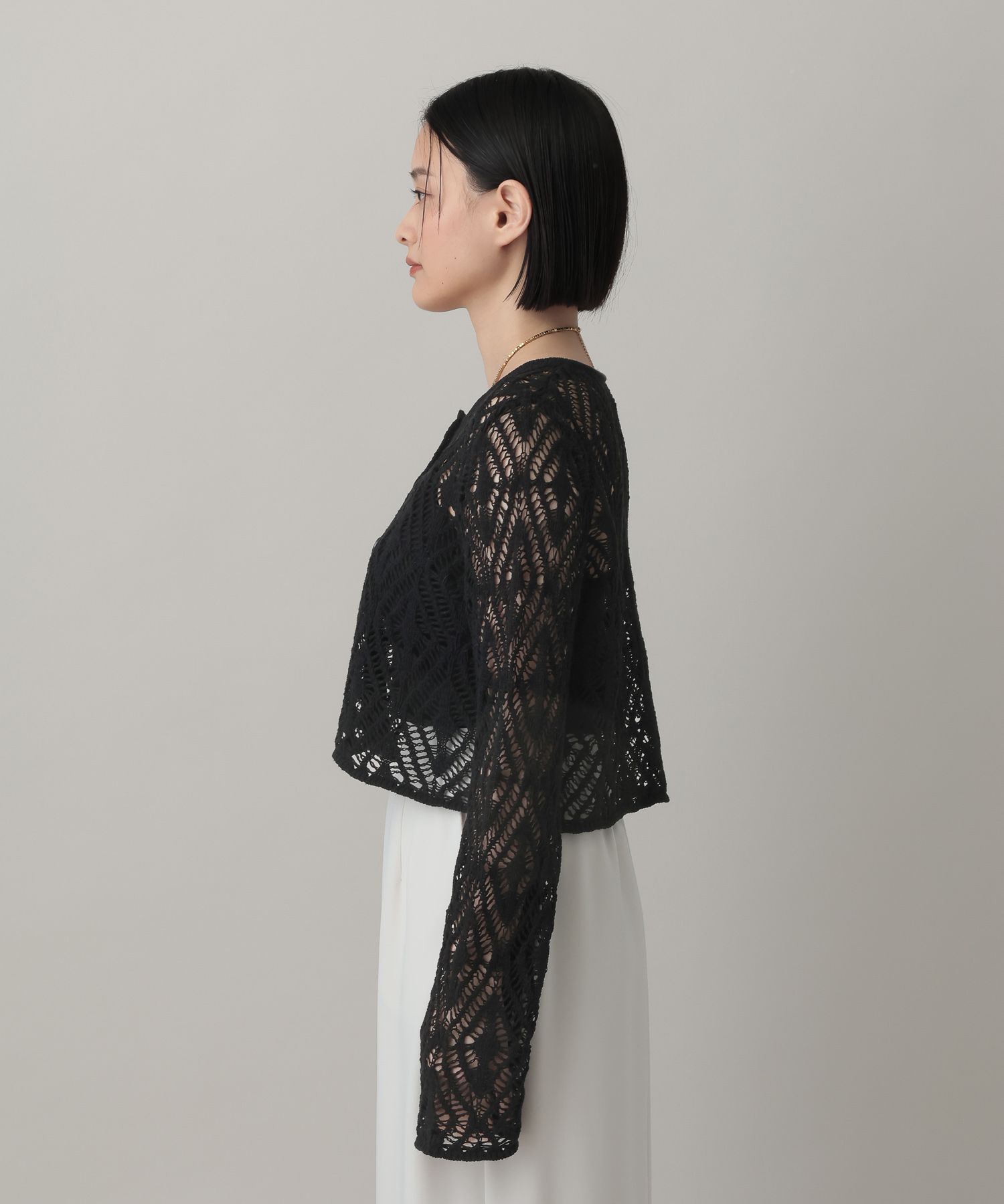 A part by 「リネンコンスカシアミカーディガン」|カーディガン|