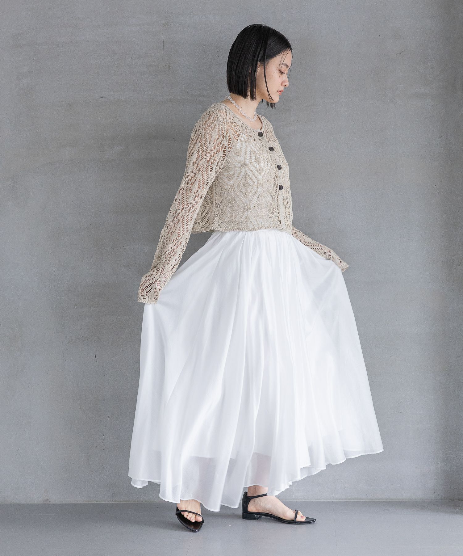 A part by 「リネンコンスカシアミカーディガン」|カーディガン|