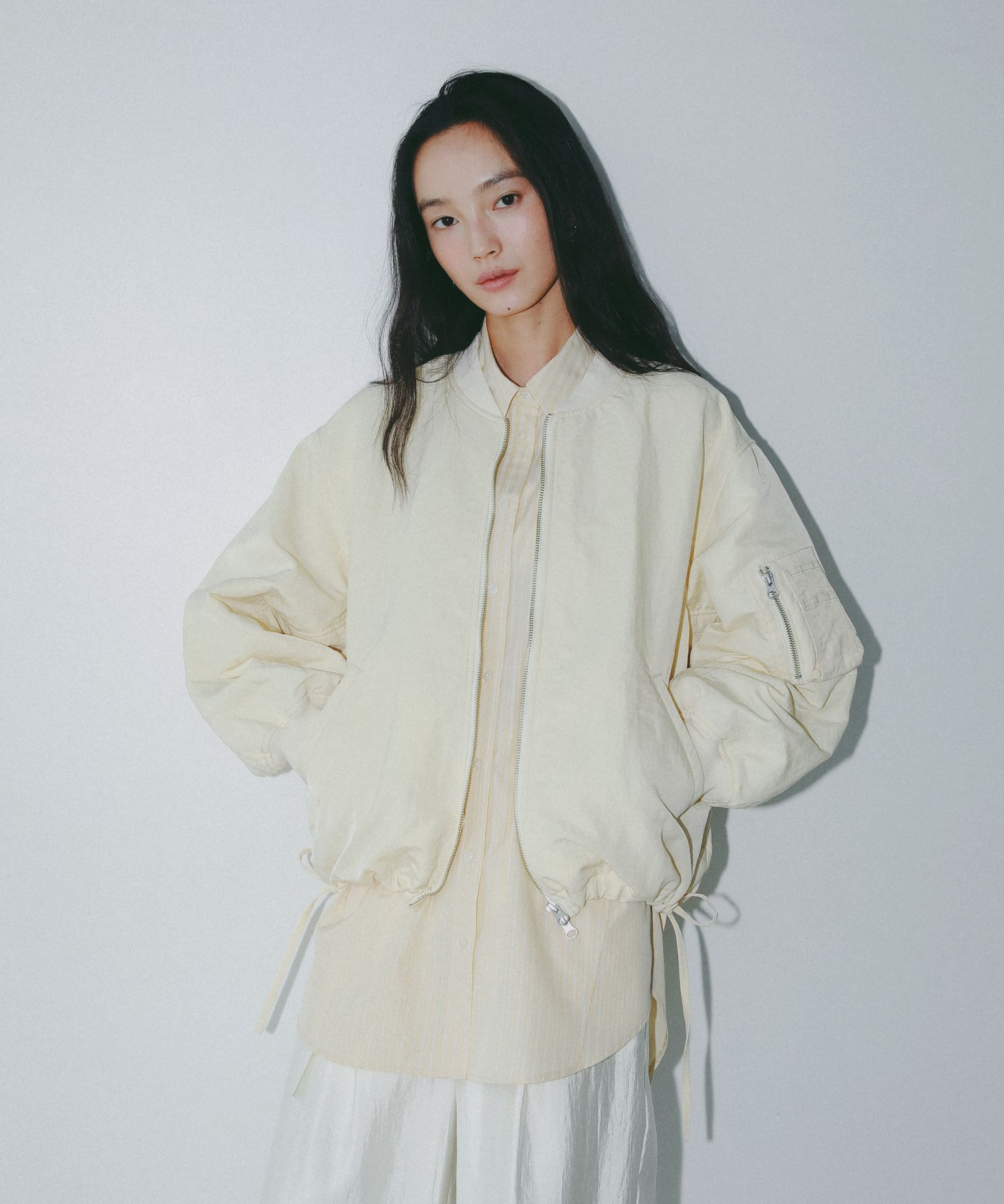 A part by 「サイドドロストMA-1」|ブルゾン・スタジャン|ライトイエロー