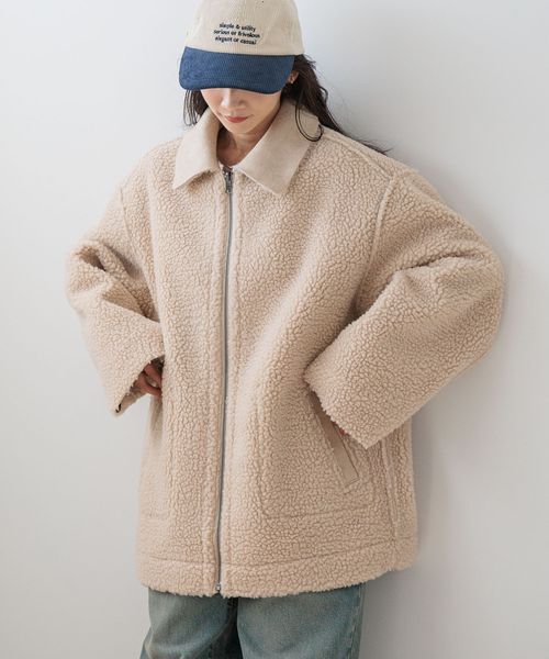 LOWRYS FARM「リバーシブルボアＺＩＰブルゾン」|ブルゾン・スタジャン|