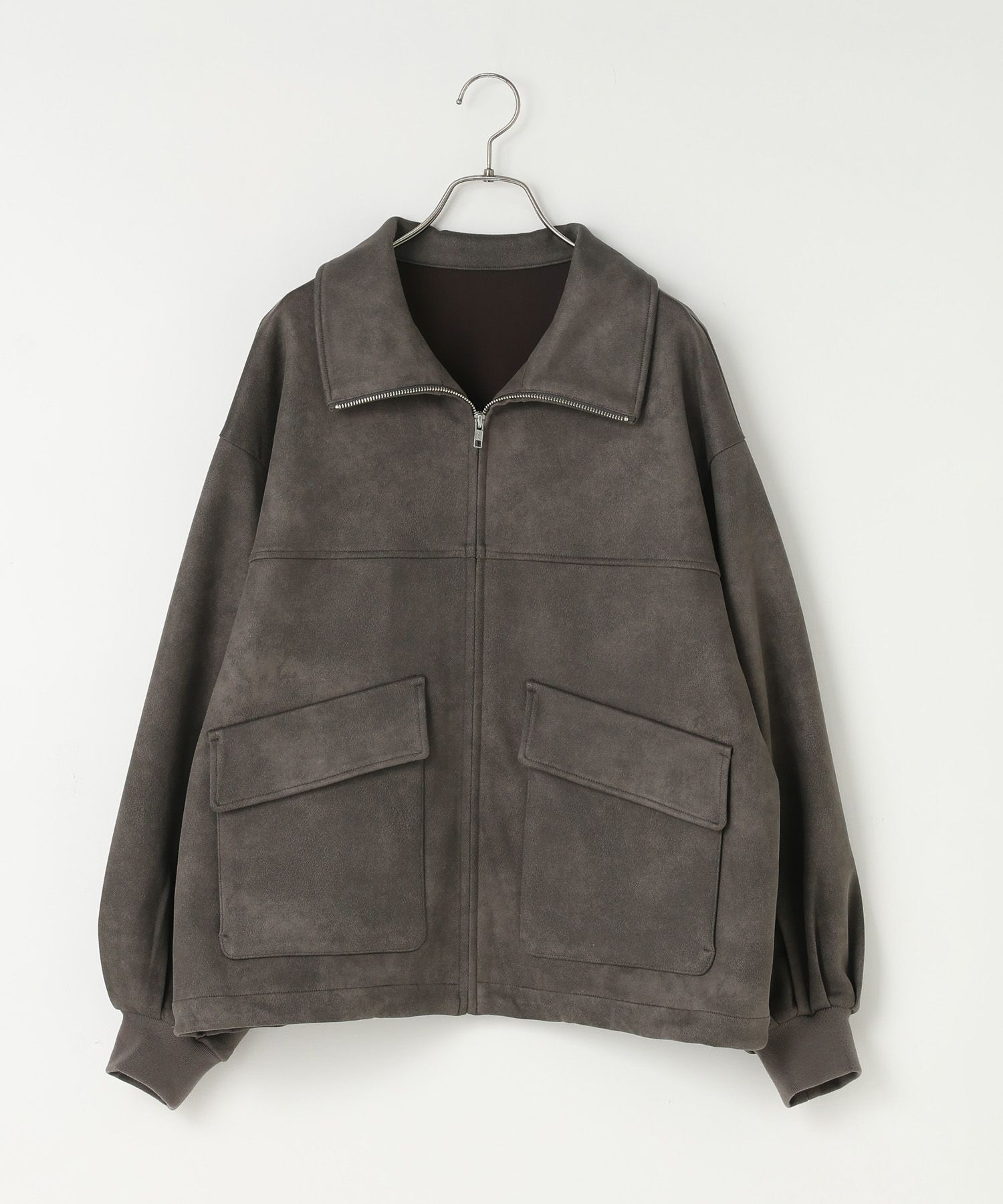 LOWRYS FARM「レザーボリュームブルゾン」|ブルゾン・スタジャン|