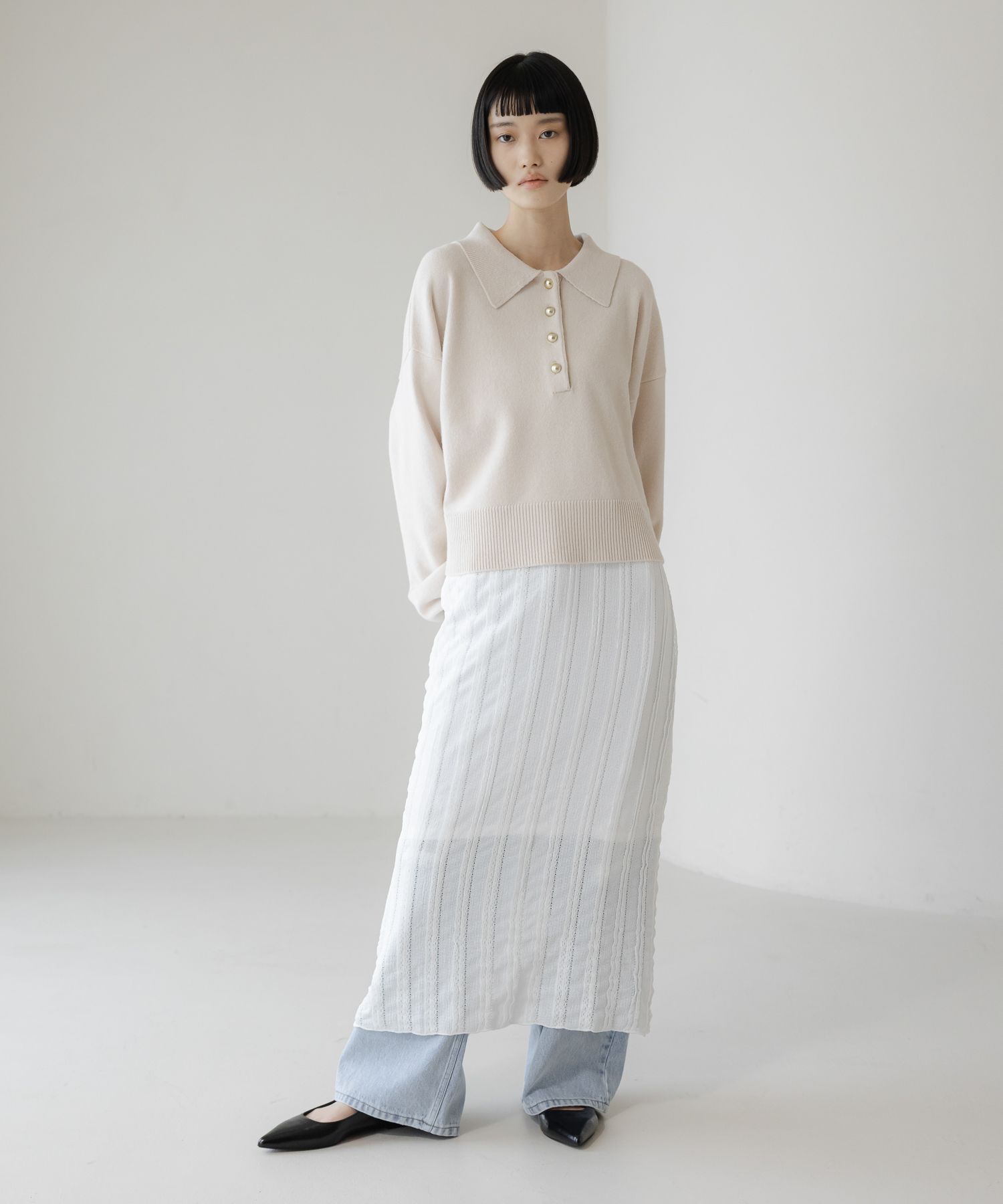 LOWRYS FARM「ﾎﾟﾛﾆｯﾄLS」|ニット・セーター|