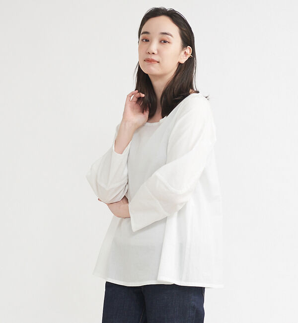 collex「オーガニックコットンサックブラウス」|シャツ・ブラウス|