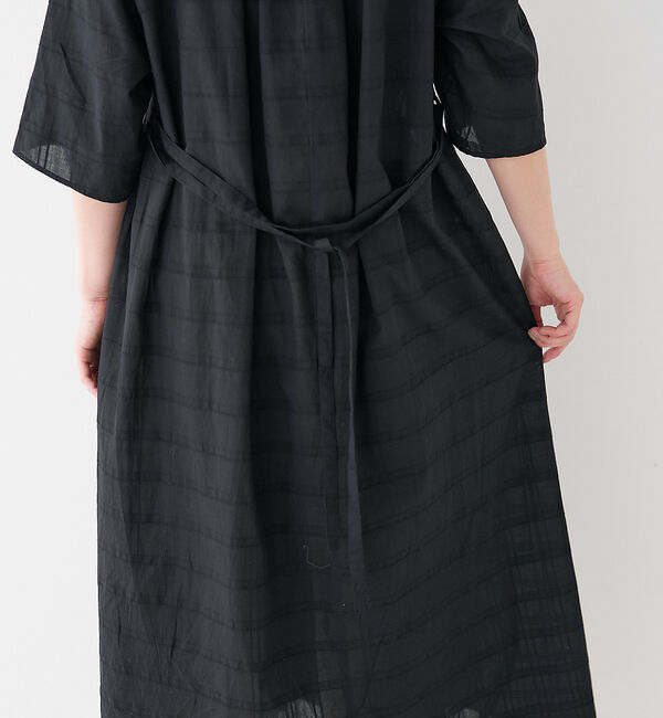 collex「＜手洗い可＞チェック織柄ガウンワンピース」|ワンピース|