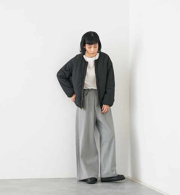 collex「キルト&times;ボアリバーシブル中綿ブルゾン」|ブルゾン・スタジャン|