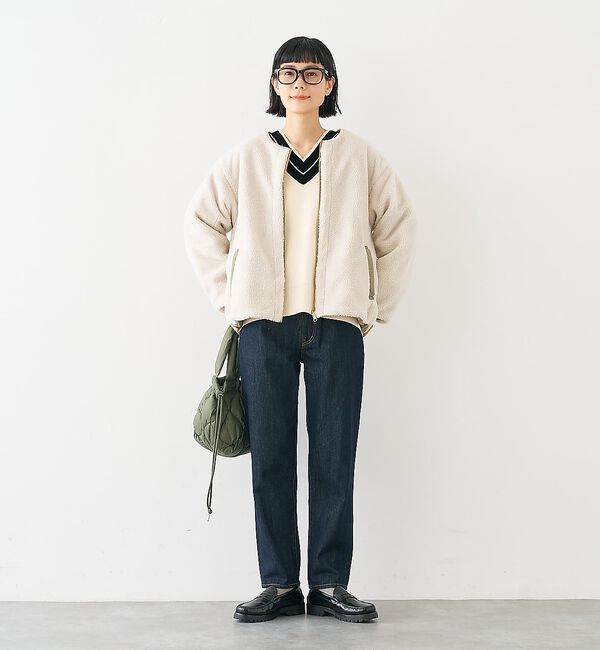 collex「キルト&times;ボアリバーシブル中綿ブルゾン」|ブルゾン・スタジャン|