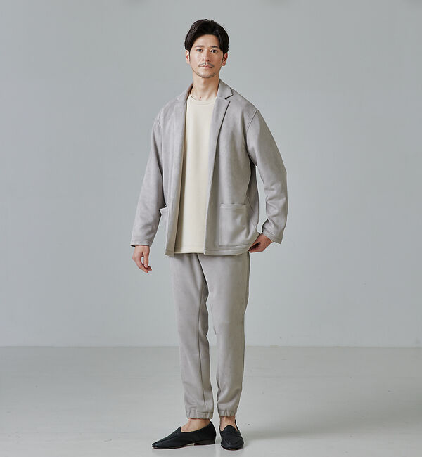 ABAHOUSE「【セットアップ対応】シルキー ネオスエード ジャケット/カーディガン」|カーディガン|