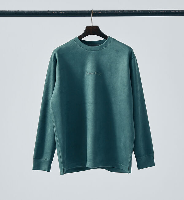 ABAHOUSE「【ネオスエード】ポンチ ロゴ刺繍 プルオーバー / スウェット / ロンT」|Tシャツ・カットソー|グリーン