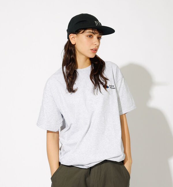 ABAHOUSE「【FRUIT OF THE LOOM】ワンポイント刺繍＆プリント クルーネック」|Tシャツ・カットソー|