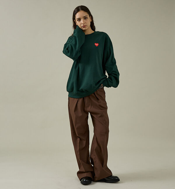 ABAHOUSE「【POLER / ポーラー】HEART LOGO EMBROIDERY CREW」|スウェット・ジャージ|
