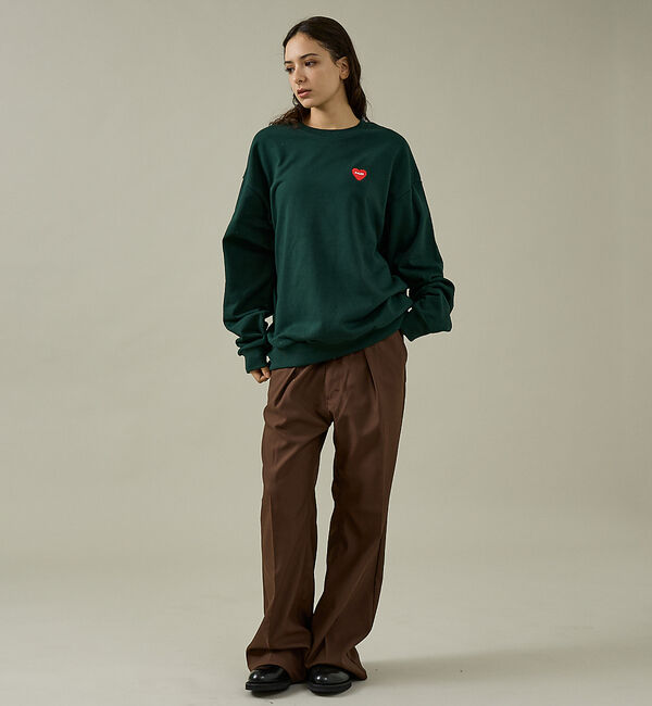 ABAHOUSE「【POLER / ポーラー】HEART LOGO EMBROIDERY CREW」|スウェット・ジャージ|