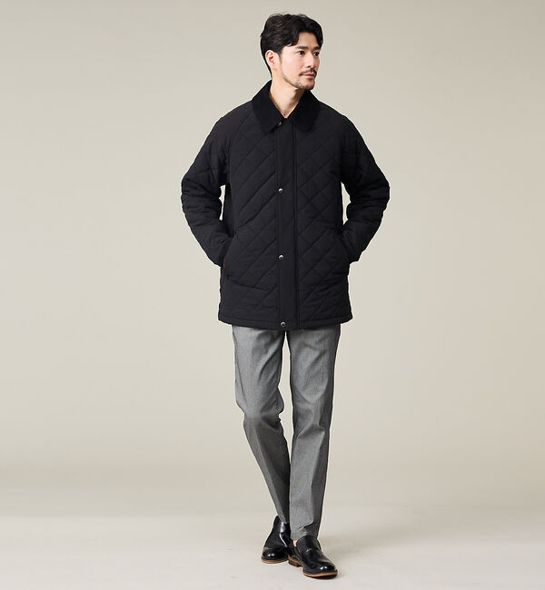 ABAHOUSE「【コーデュロイ襟】ラグラン 中綿キルティング ジャケット」|ブルゾン・スタジャン|