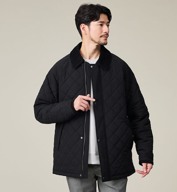 ABAHOUSE「【コーデュロイ襟】ラグラン 中綿キルティング ジャケット」|ブルゾン・スタジャン|