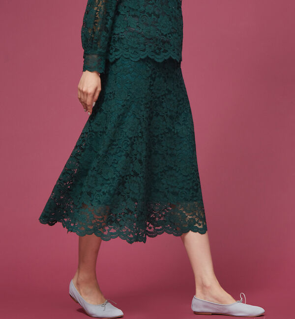 Rouge vif「カラーレーススカート」|スカート|グリーン