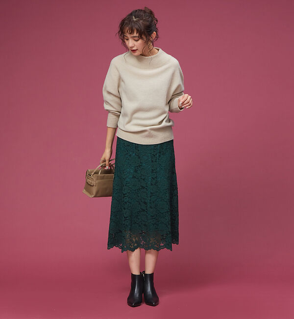 Rouge vif「カラーレーススカート」|スカート|