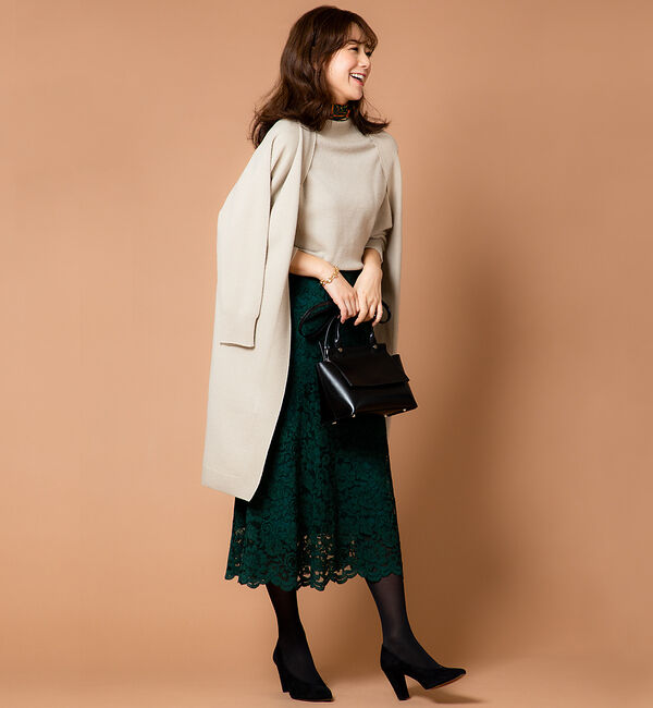 Rouge vif「カラーレーススカート」|スカート|