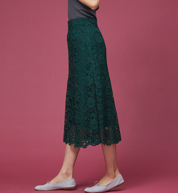 Rouge vif「カラーレーススカート」|スカート|