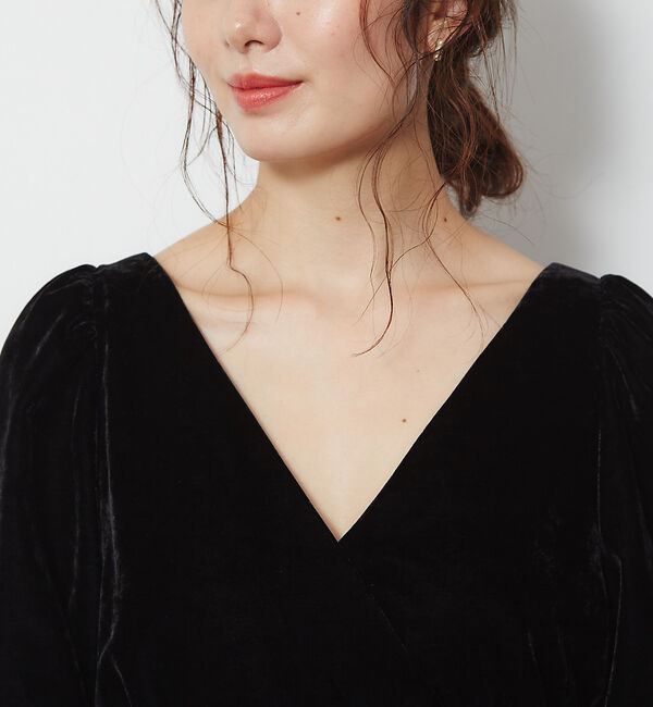 Rouge vif「ベルベットカシュクールワンピース」|ワンピース|