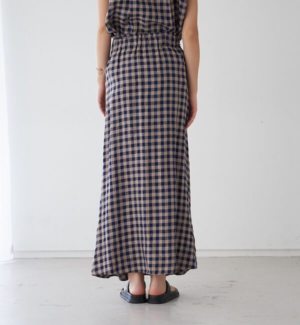 Rouge vif「リネンギンガムスカート」|スカート|