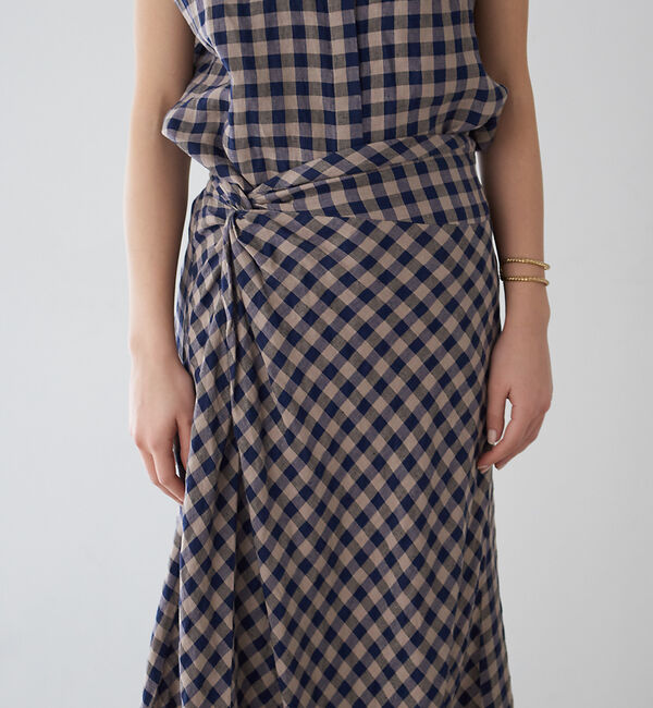 Rouge vif「リネンギンガムスカート」|スカート|