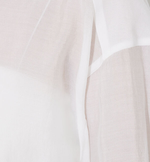 Rouge vif「ライトシアーサテンコンビシャツ」|シャツ・ブラウス|