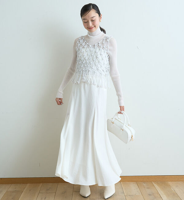 Rouge vif「【一部店舗限定】マクラメニットベスト」|ベスト・ジレ|