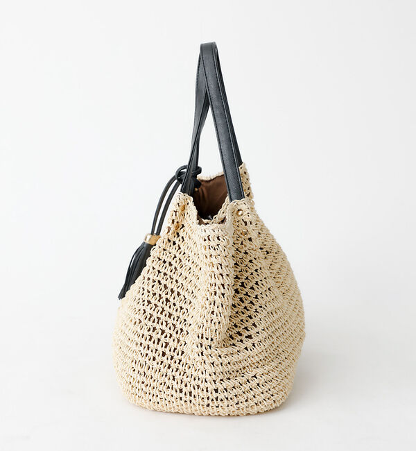 Rouge vif「タッセル付き ペーパートートバッグ / 雑材バッグ」|トートバッグ|