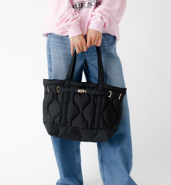 Rouge vif「【TRIFFER/トリファー】キルティングトートバッグ/キルティング/トート/大」|トートバッグ|ブラック