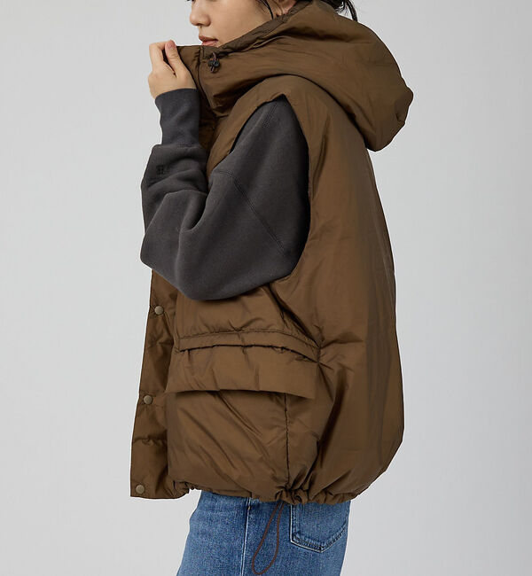 Rouge vif「【REMI RELIEF/レミレリーフ】超軽量ダウンベスト」|ダウン|ブラウン