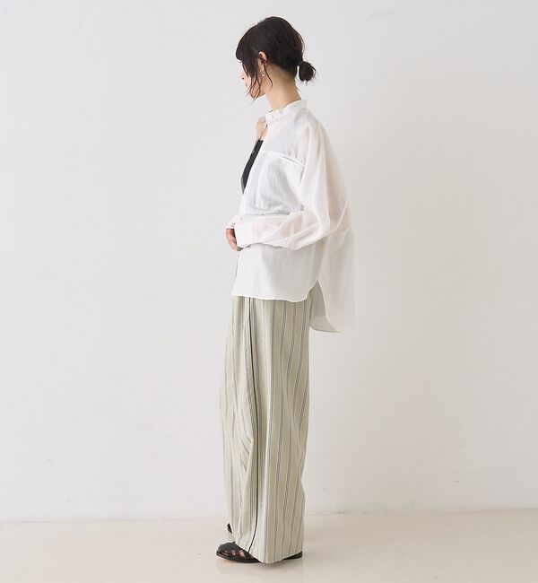 Rouge vif「シアースタンドネックシャツ【予約】」|シャツ・ブラウス|