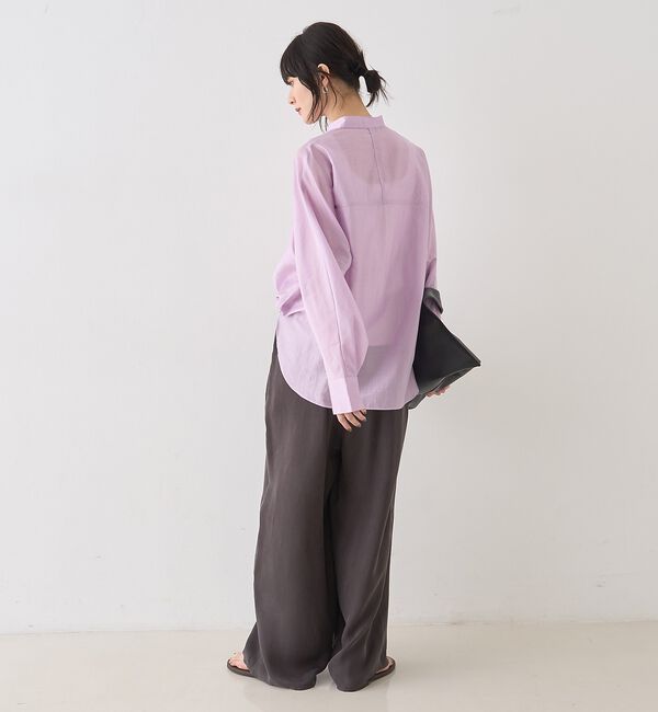 Rouge vif「シアースタンドネックシャツ【予約】」|シャツ・ブラウス|