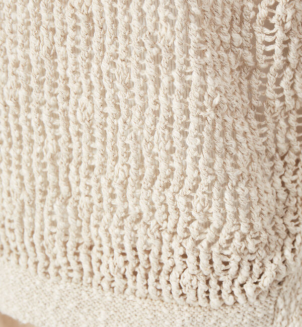 qualite「スラブメッシュニット」|ニット・セーター|