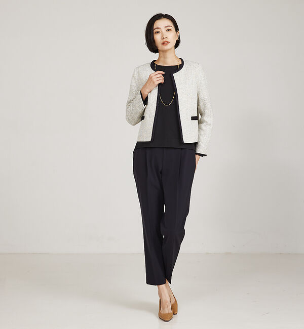 qualite「【セットアップ対応】タックテーパードパンツ」|その他|