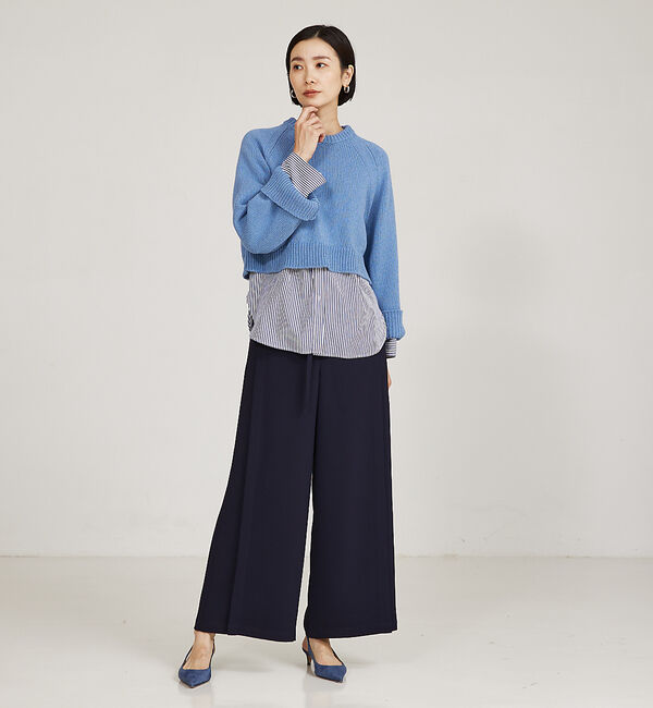 qualite「ベルテッドワイドフレアパンツ」|その他|