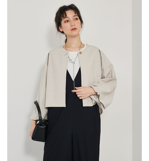 qualite「【セットアップ対応】バルーンジャケット」|ノーカラージャケット|