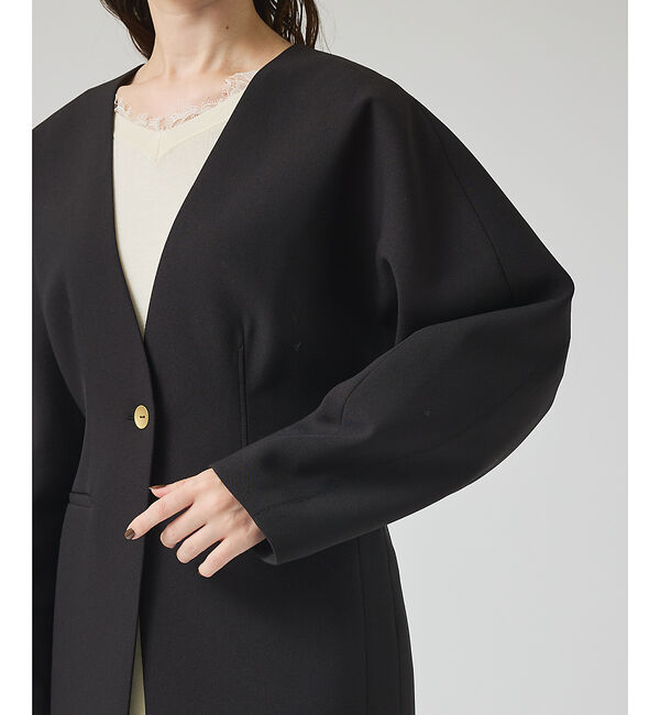 qualite「スポンディッシュドルマンジャケット」|ノーカラージャケット|