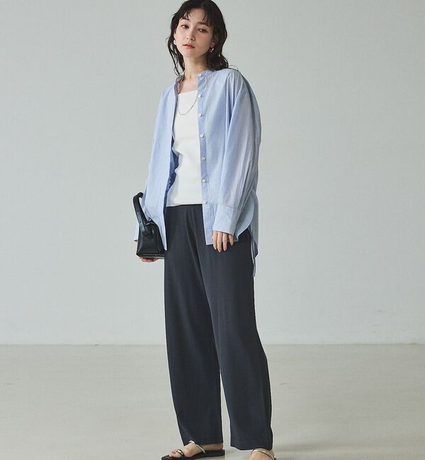 qualite「【接触冷感・セットアップ対応】レーヨンストレッチニットパンツ」|その他|