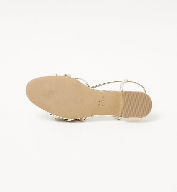 AU BANNISTER「【LAROUTE】メタリックストラップサンダル」|サンダル|