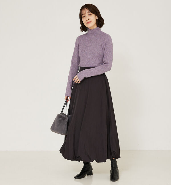 abahouse mavie「ストレッチリブハイネックプルオーバー」|ニット・セーター|