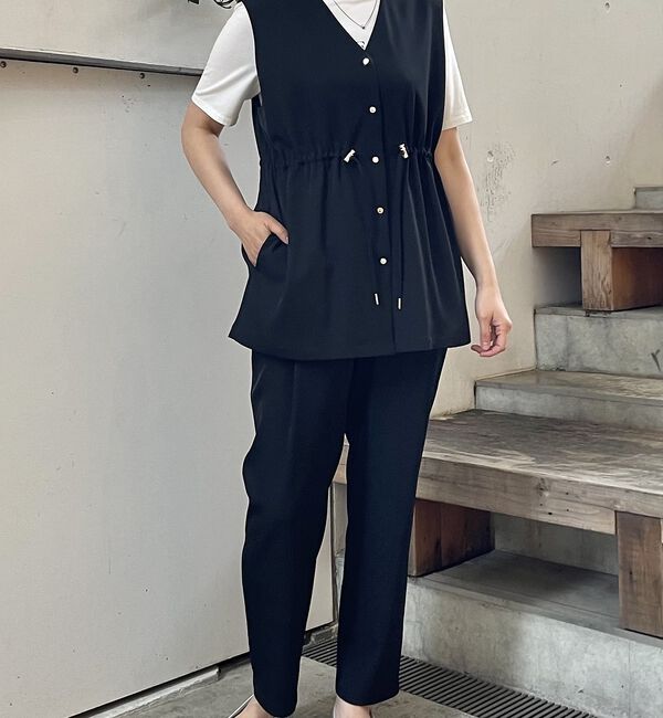 abahouse mavie「【セットアップ対応】クールタッチサテンゆるテーパードパンツ」|その他|