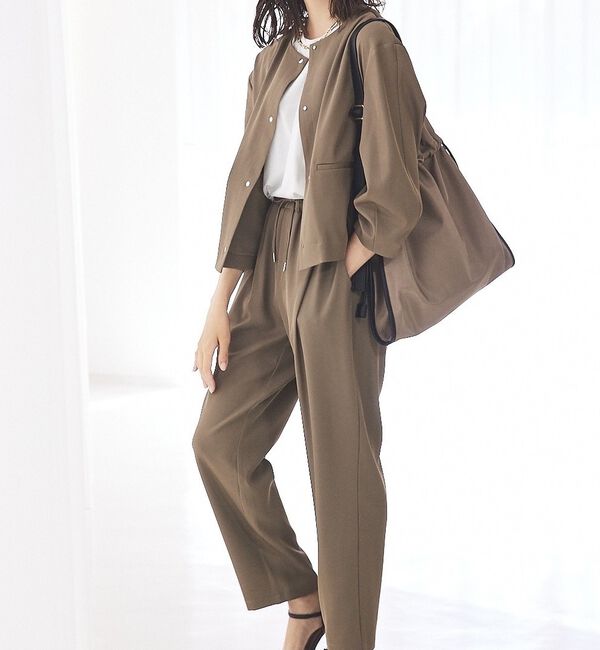 abahouse mavie「【セットアップ対応】クールタッチサテンゆるテーパードパンツ」|その他|