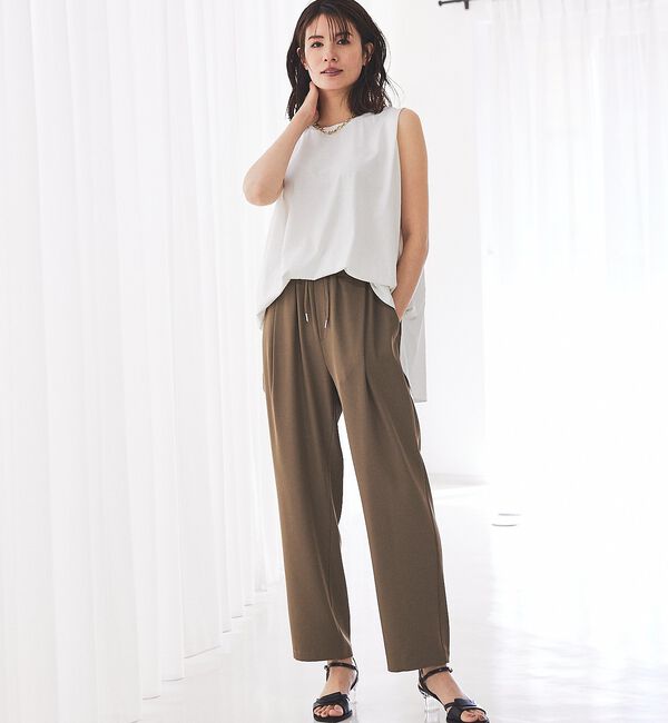 abahouse mavie「【セットアップ対応】クールタッチサテンゆるテーパードパンツ」|その他|