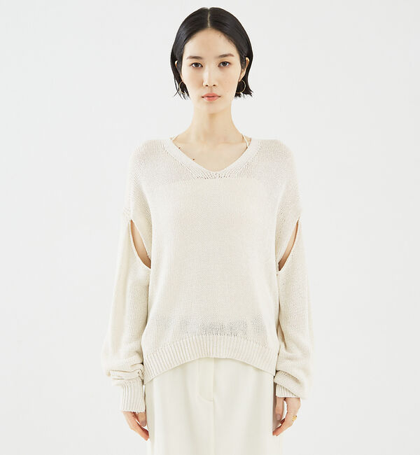 The Store by C' 「【COCUCA】リネンシルクプルオーバー」|ニット・セーター|