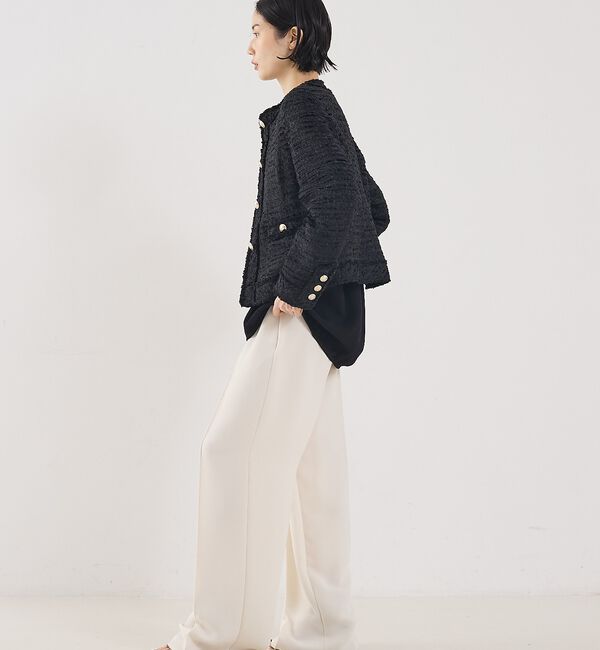 The Store by C' 「【COCUCA】クルーネックツイードジャケット」|ノーカラージャケット|