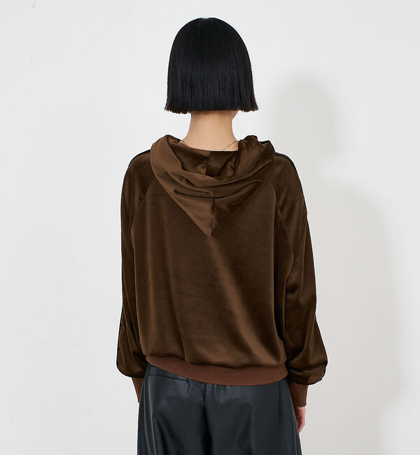 NOMINE「【セットアップ】ベロアハーフジップ フーディー パーカー」|パーカー|