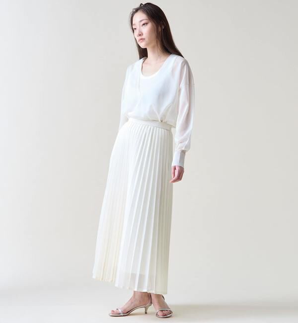 TIARA「メッシュプリーツスカート」|スカート|