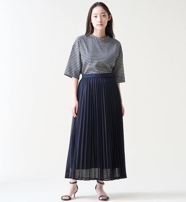 TIARA「メッシュプリーツスカート」|スカート|