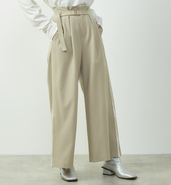 Soffitto「2WAYストレッチサイドラインセミワイドパンツ」|その他|ベージュ