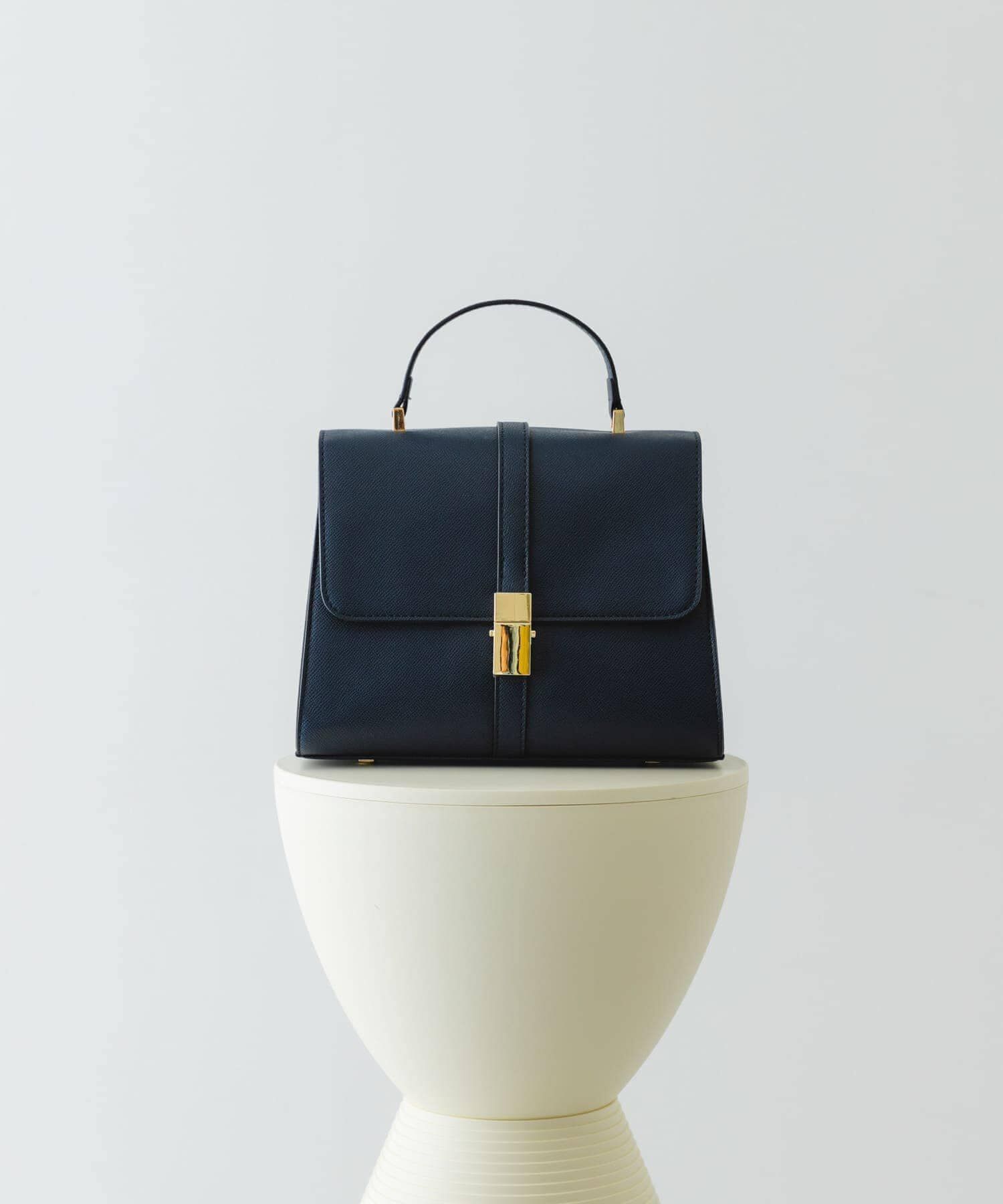 RODE SKO「サブバッグ付フラップハンドバッグ」|ハンドバッグ|ネイビー