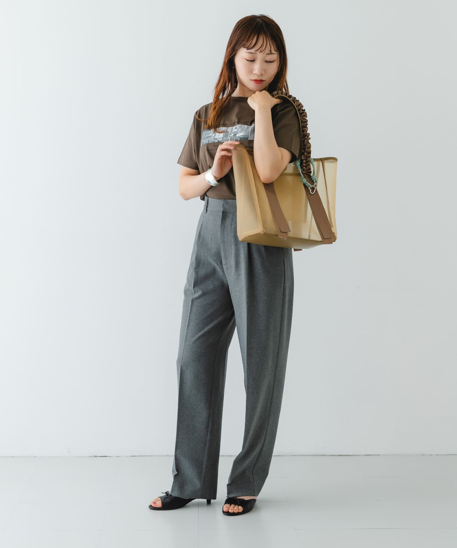 RODE SKO「フリルハンドルシアーバッグ」|トートバッグ|